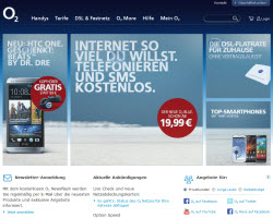 Zur o2 Webseite